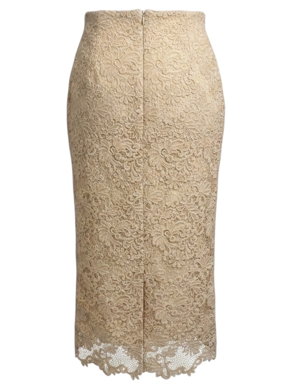 BROCHU WALKER BUFF BEIGE MARA LACE MIDI SKIRT - Picture 3 of 6
